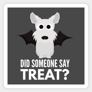 West Highland White Terrier Halloween Trick or Treat Sticker